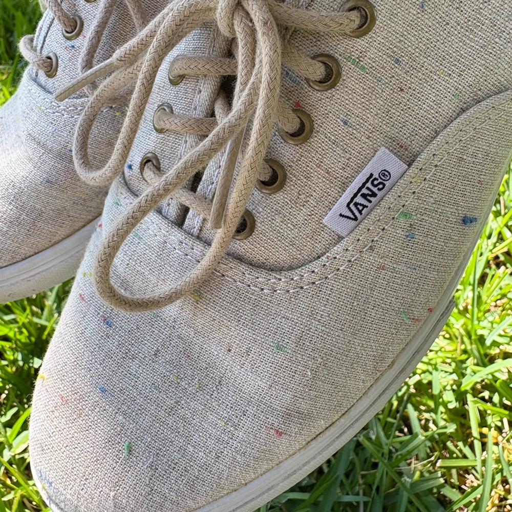 Vans cream multicolored  Canvas Sneakers gender neutral